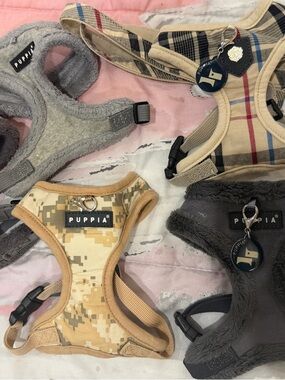 Puppia Beige Camo Soft Dog Harness - Comfortable Small Pets Harness